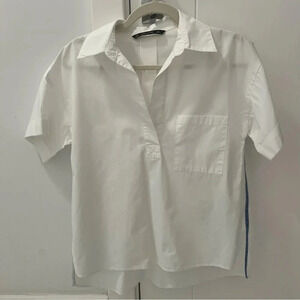 Zara White Blouse with Details on the side- Size XS; Worn Once